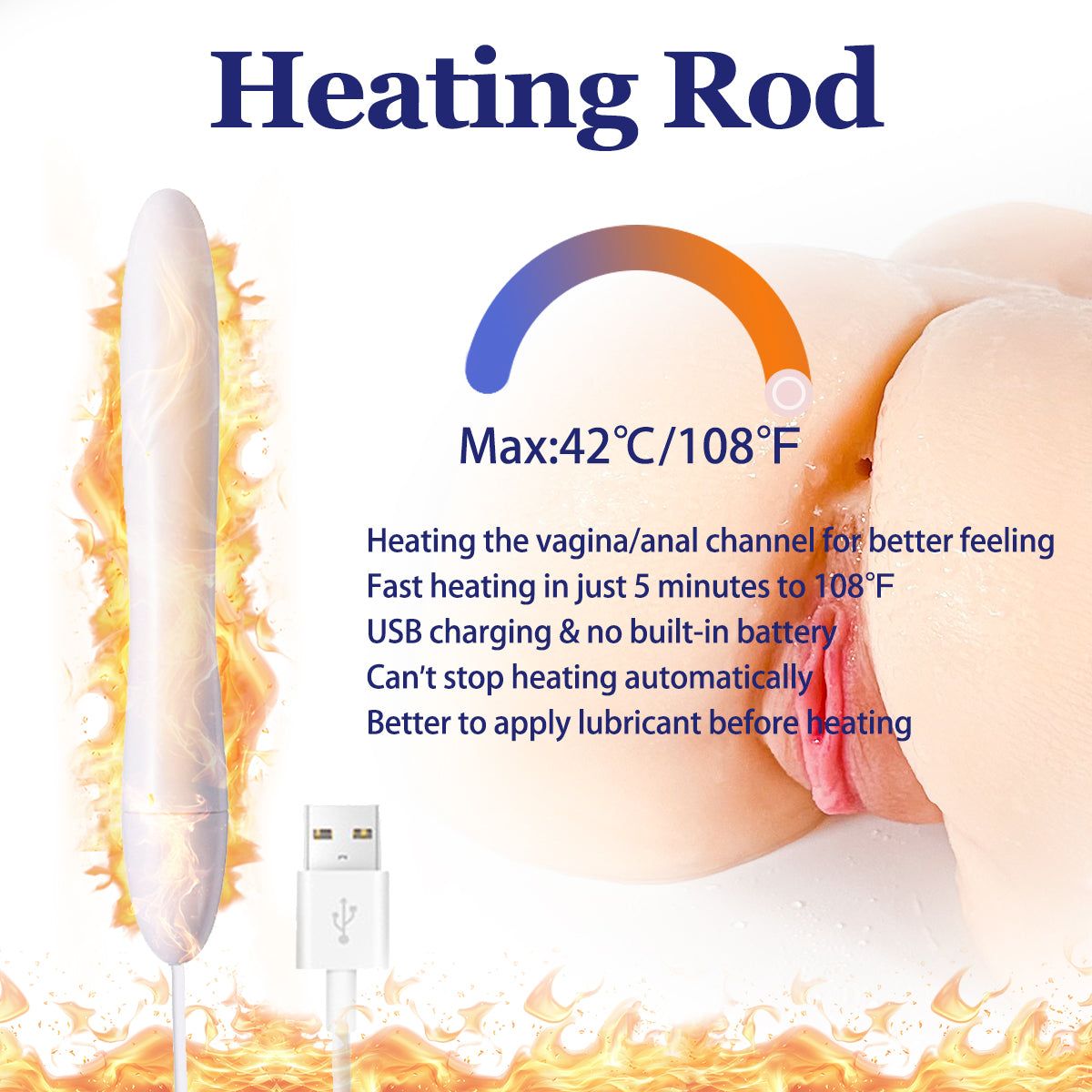 Care Kit Set Drying Stick Cleaning Brush Heating Rod Vagina Anal Washer | Sex Doll Accessories