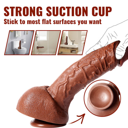 US Sotck | XISE 24cm 6.8in Long Thick Dildo Realistic Wide Girth Penis for Woman Masturbation Vagina Sex Pleasure - Baron (Copy)