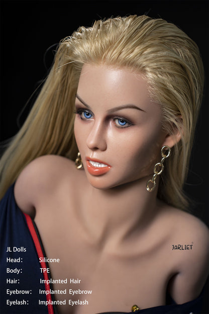 Jarliet Doll | 4ft12in 150cm Full Size Implanted Hair Silicone Head Real Sex Doll - Blanche