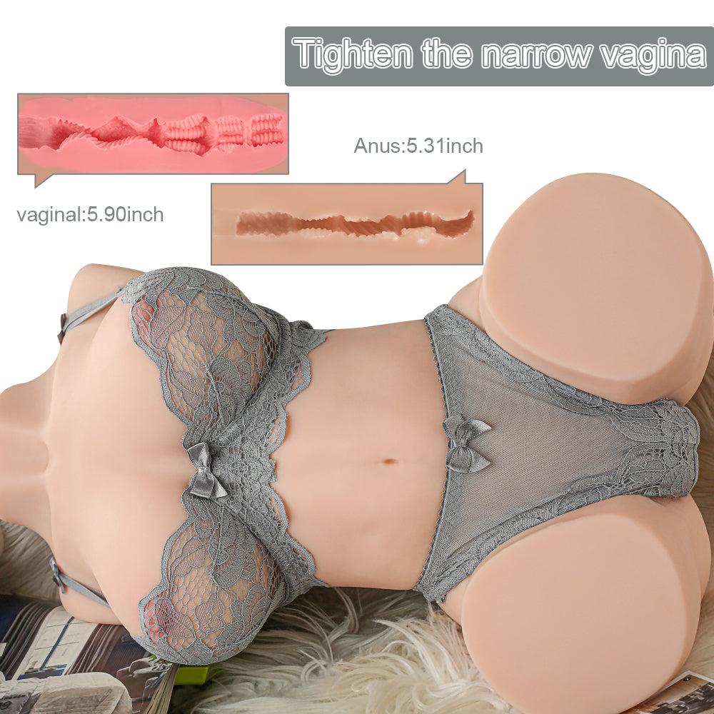 US Stock | XISE Auto Vagina Sucking Lifelike Half Body Sex Doll Torso Male Masturbator - Jessy