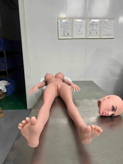 US Stock | AIBEI Doll 158cm 5ft2 Silver Hair Big Breast TPE Sex Doll - Mina