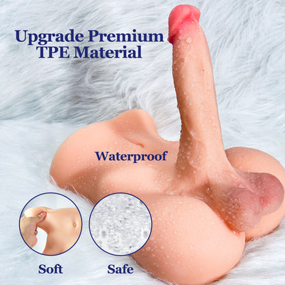 Moprofun Realistic Lifelike 7.1IN Long Dildo Sex Doll Torso Female Masturbator Adult Sex Toy for Woman Masturbation