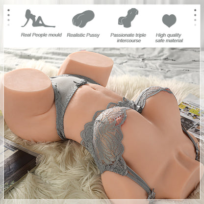 US Stock | XISE Auto Vagina Sucking Lifelike Half Body Sex Doll Torso Male Masturbator - Jessy