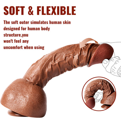 US Sotck | XISE 24cm 6.8in Long Thick Dildo Realistic Wide Girth Penis for Woman Masturbation Vagina Sex Pleasure - Baron (Copy)
