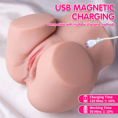 US Stock | XISE USB Charging Auto Vibrating Butt Sex Doll Torso Male Masturbator - OLGA