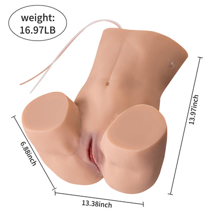 US Stock | XISE Auto Vagina Sucking Vibrating Real Lifelike Butt Sex Doll Torso Male Masturbator - Dafuni