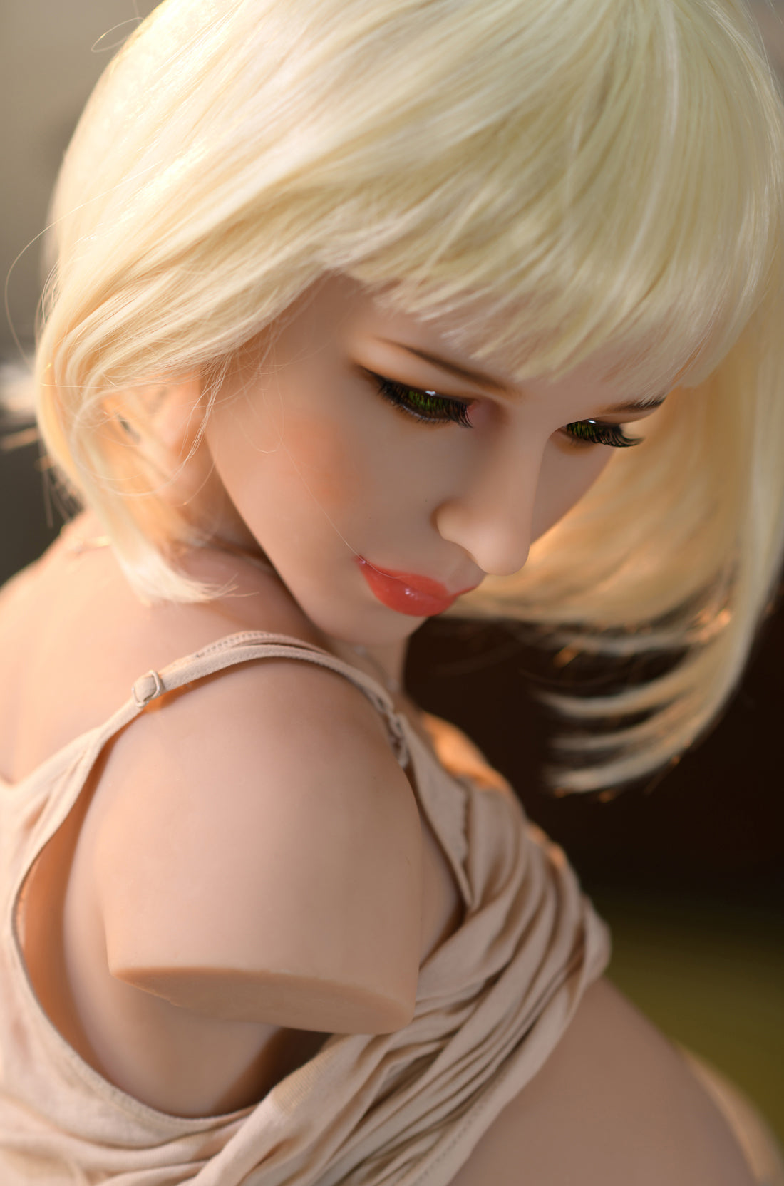 US Stock | 6YE Doll 66cm 2ft2in Gold Hair Tan Skin Real Lifelike Half Body Sex Doll Torso - Misty