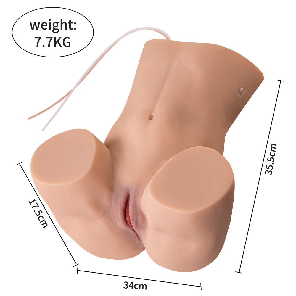 US Stock | XISE Auto Vagina Sucking Vibrating Real Lifelike Butt Sex Doll Torso Male Masturbator - Dafuni