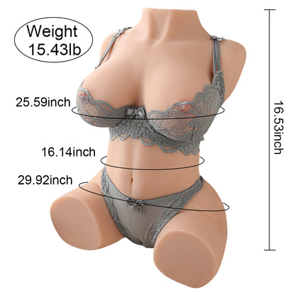 US Stock | XISE Auto Vagina Sucking Lifelike Half Body Sex Doll Torso Male Masturbator - Jessy