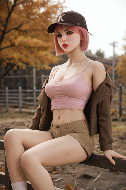 AIBEI Doll | 150cm/4ft11 Small Breast Pink Hair Korean Girl TPE Sex Doll - Rainy