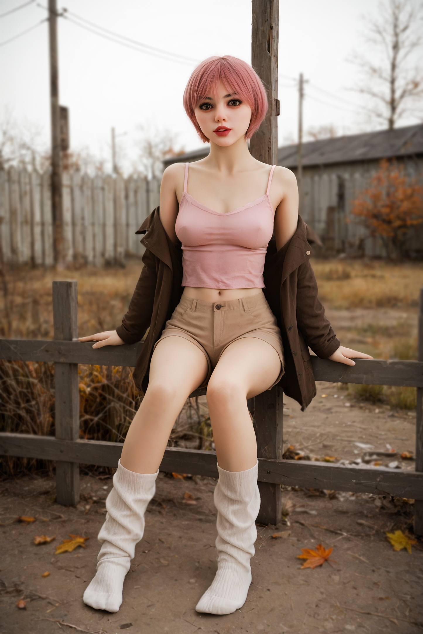 AIBEI Doll | 150cm/4ft11 Small Breast Pink Hair Korean Girl TPE Sex Doll - Rainy
