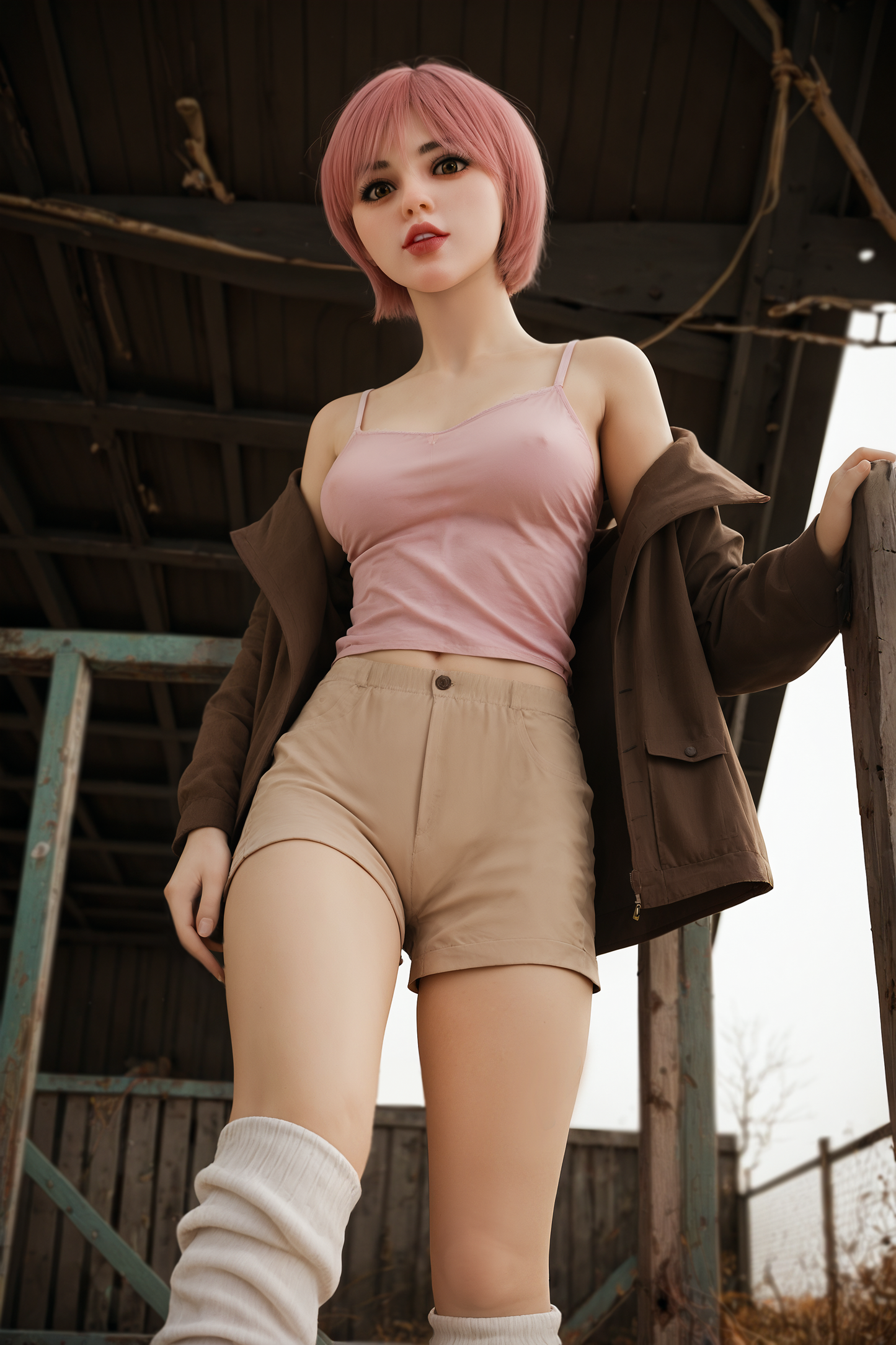 AIBEI Doll | 150cm/4ft11 Small Breast Pink Hair Korean Girl TPE Sex Doll - Rainy