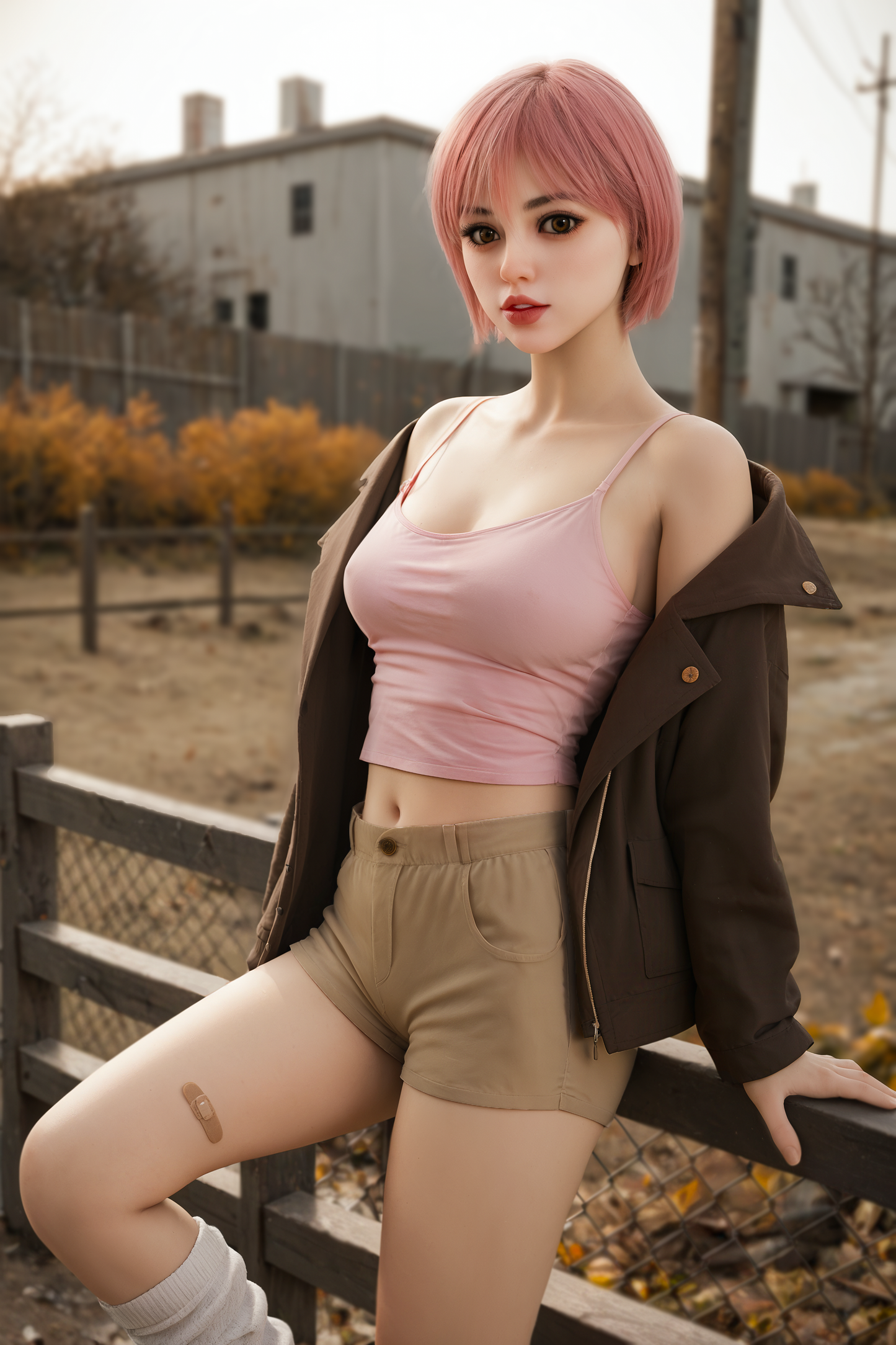 AIBEI Doll | 150cm/4ft11 Small Breast Pink Hair Korean Girl TPE Sex Doll - Rainy