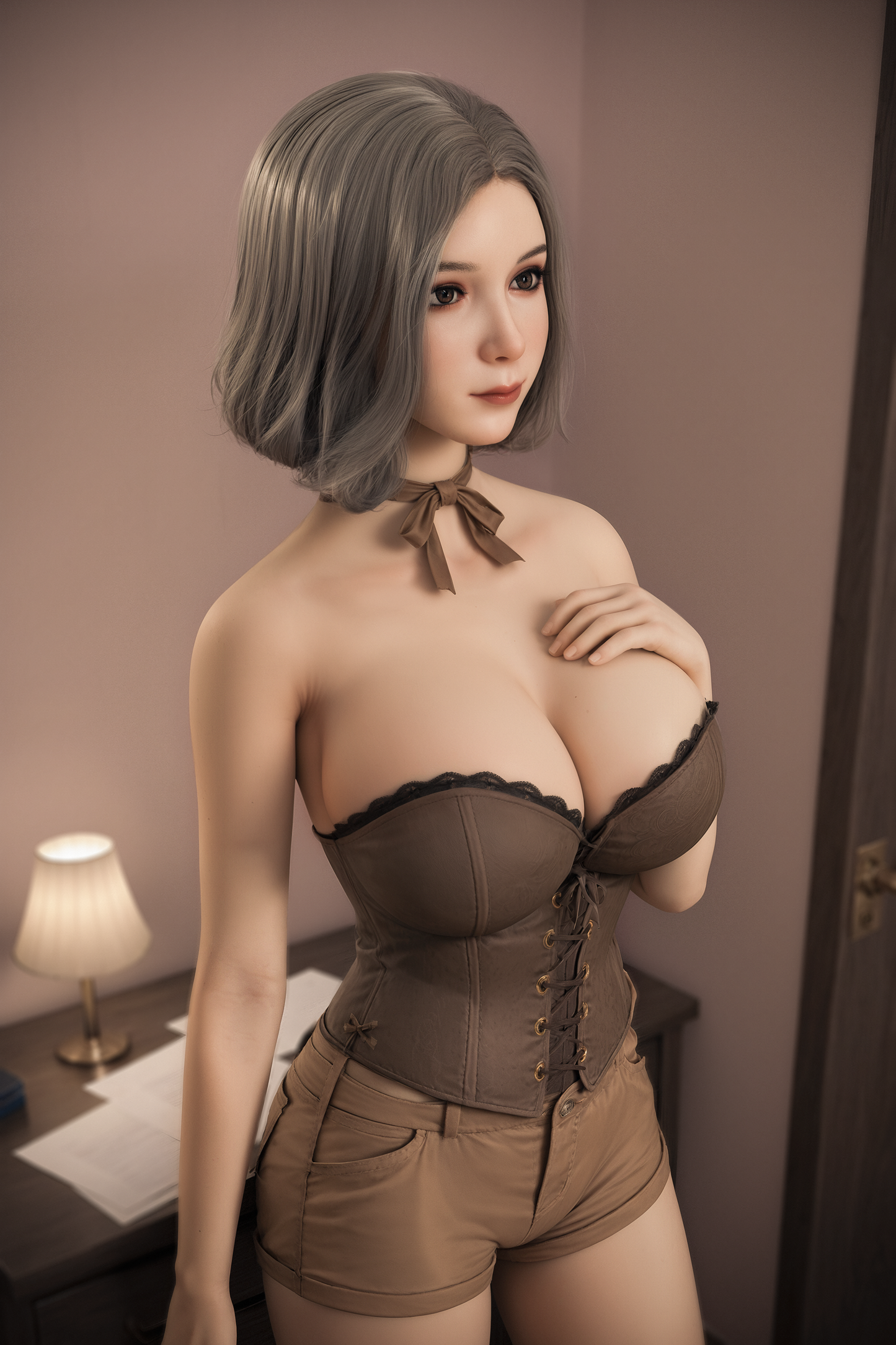 AIBEI Doll | 153cm 5ft BBW Chubby Hybrid Sex Doll with Silicone Head - Wendy
