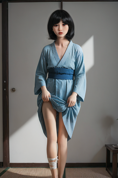 AIBEI Doll | 158cm 5ft2in Lifelike Full Size Asian Japanese Style Flat Chest Petite Body TPE Sex Doll - Kira