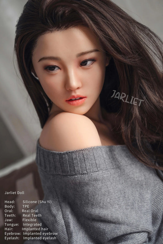 USA Stock Jarliet Doll | 150cm 4ft11in White Skin Asian Chinese Woman Hybrid Adult Love Doll with ROS Silicone Head - Shuyi