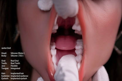 Jarliet Doll | 163cm 5ft4in Full Size Soft Boobs Full Silicone Doll with ROS Silicone Head for Blowjob - Rylan