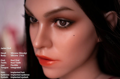 Jarliet Doll | 163cm 5ft5in Christmas Style Light Tan D Cup Blowjob Silicone Doll with ROS Head - Wendy