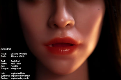 Jarliet Doll | 163cm 5ft5in Christmas Style Light Tan D Cup Blowjob Silicone Doll with ROS Head - Wendy