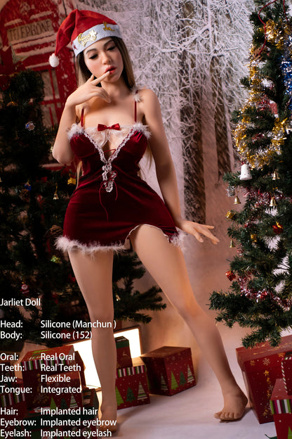 Jarliet Doll | 5ft 152cm Realistic Blowjob Silicone Adult Love Doll with Real Oral Head - Manchun
