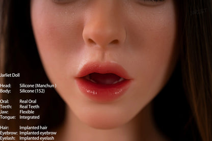 Jarliet Doll | 5ft 152cm Realistic Blowjob Silicone Adult Love Doll with Real Oral Head - Manchun