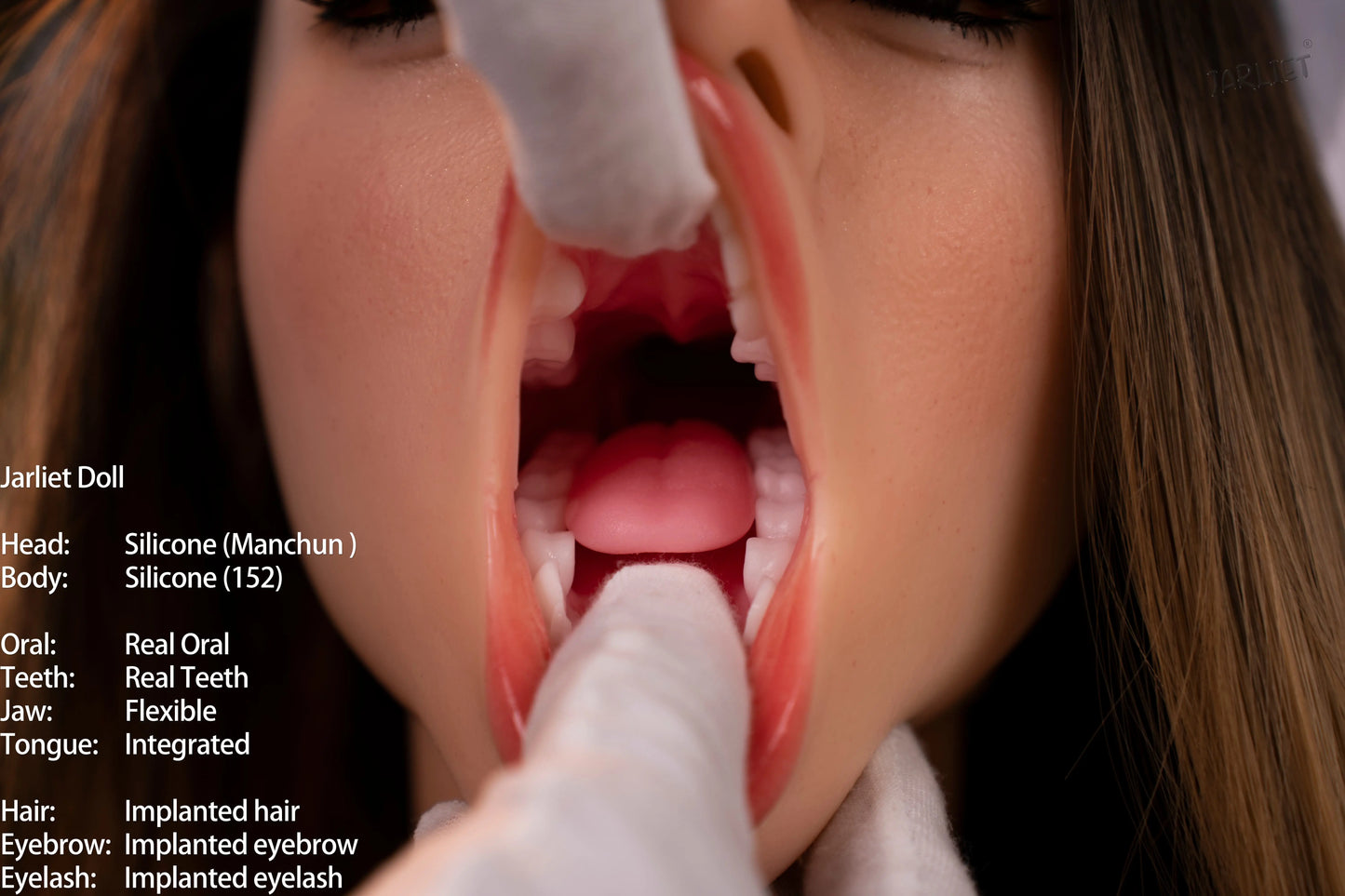 Jarliet Doll | 5ft 152cm Realistic Blowjob Silicone Adult Love Doll with Real Oral Head - Manchun
