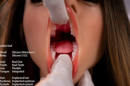 Jarliet Doll | 5ft 152cm Realistic Blowjob Silicone Adult Love Doll with Real Oral Head - Manchun