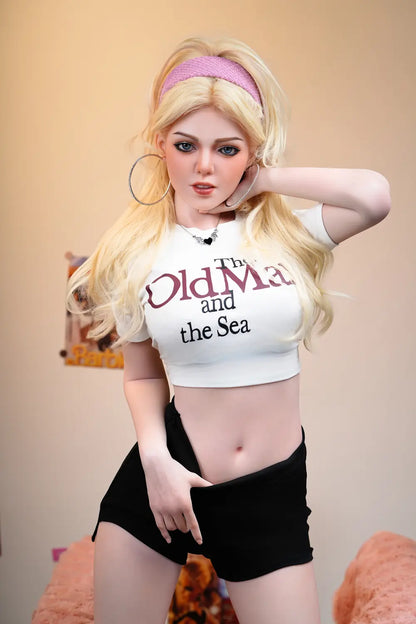 US Stock | JX Doll 160cm 5ft3in D Cup Sexy Korean Adult Hybrid Sex Doll with Silicone Head - Minna