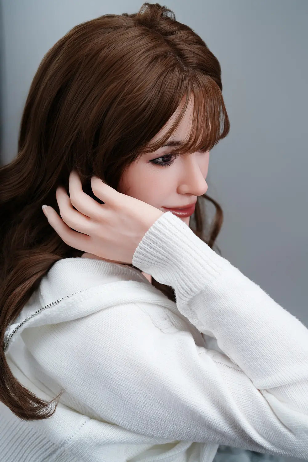 US Stock | JX Doll 158cm 5ft2in H Cup Mature Women Adult Hybrid Sex Doll with Real ROS Silicone Head - Lillian