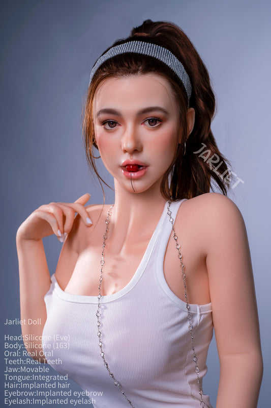 Jarliet Doll | 5ft4in 163cm Realistic Korean Girl Full Silicone Sex Doll with ROS Silicone Head - Eve