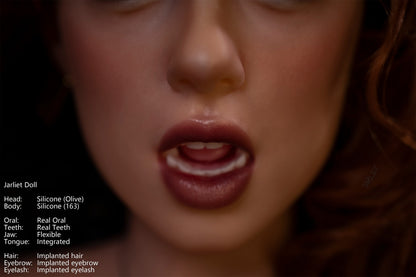 Jarliet Doll | 5ft5in American Blonde Hair Mature Woman Silicone Adult Love Doll with Real Oral Silicone Head - Olive