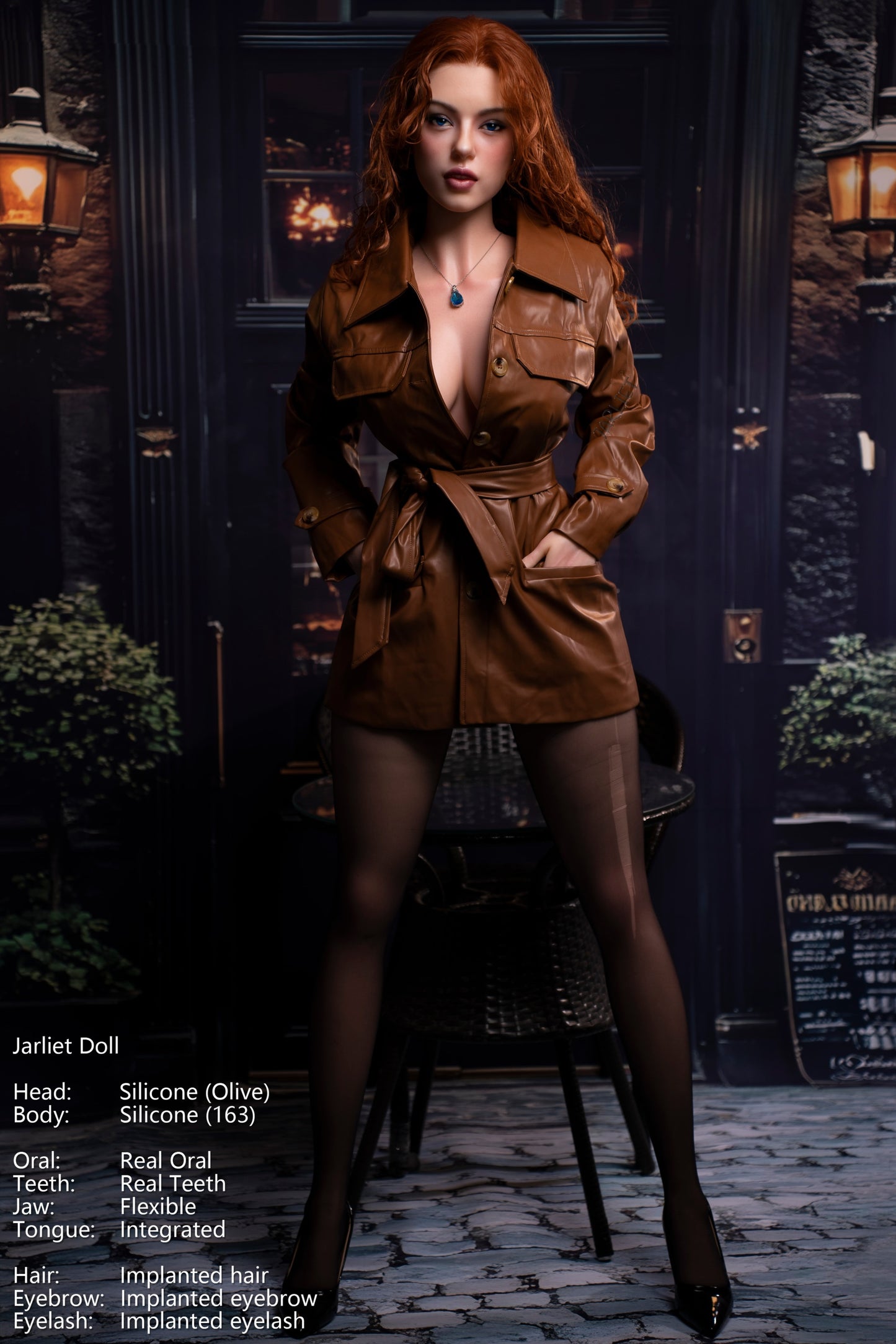 Jarliet Doll | 5ft5in American Blonde Hair Mature Woman Silicone Adult Love Doll with Real Oral Silicone Head - Olive