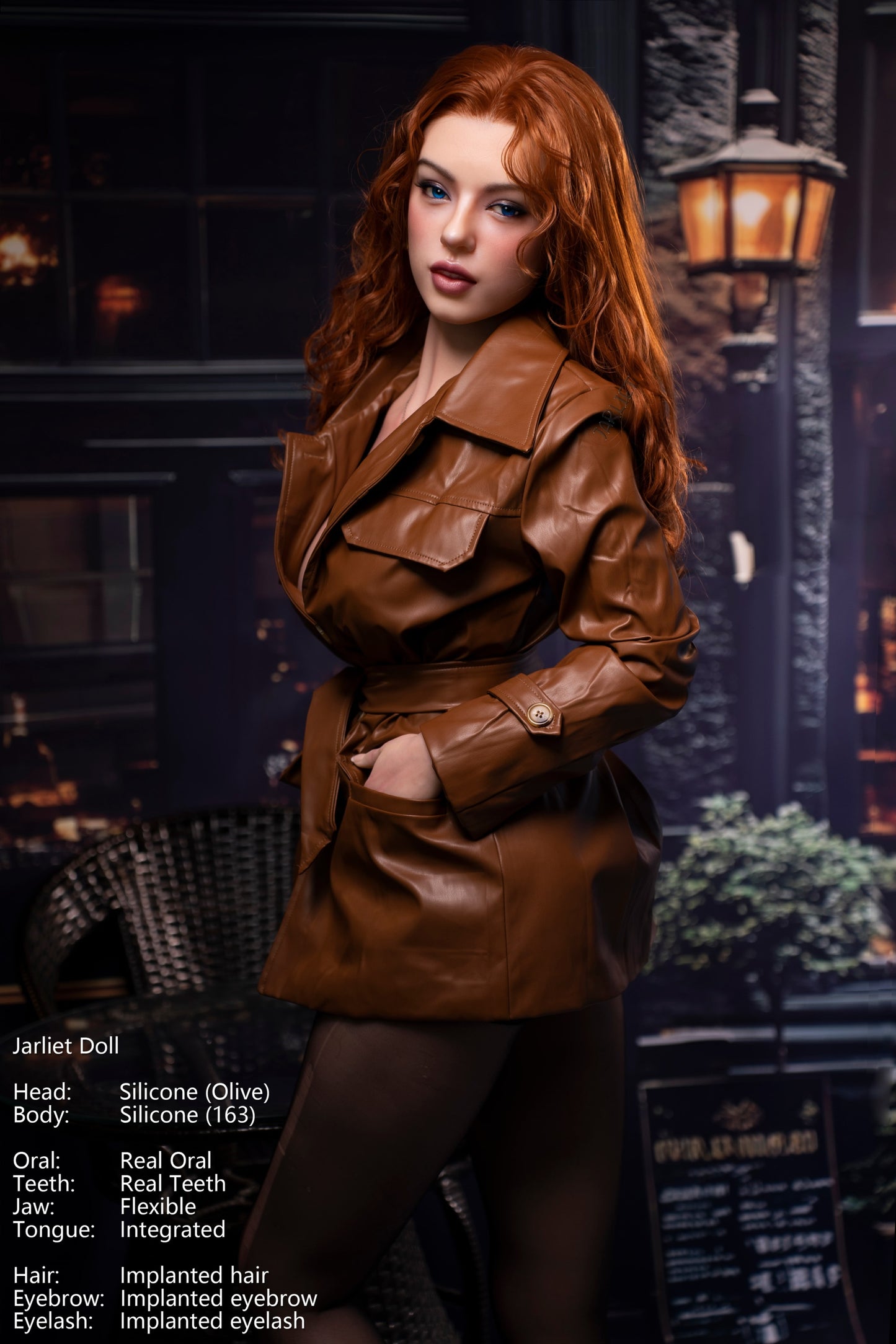 Jarliet Doll | 5ft5in American Blonde Hair Mature Woman Silicone Adult Love Doll with Real Oral Silicone Head - Olive