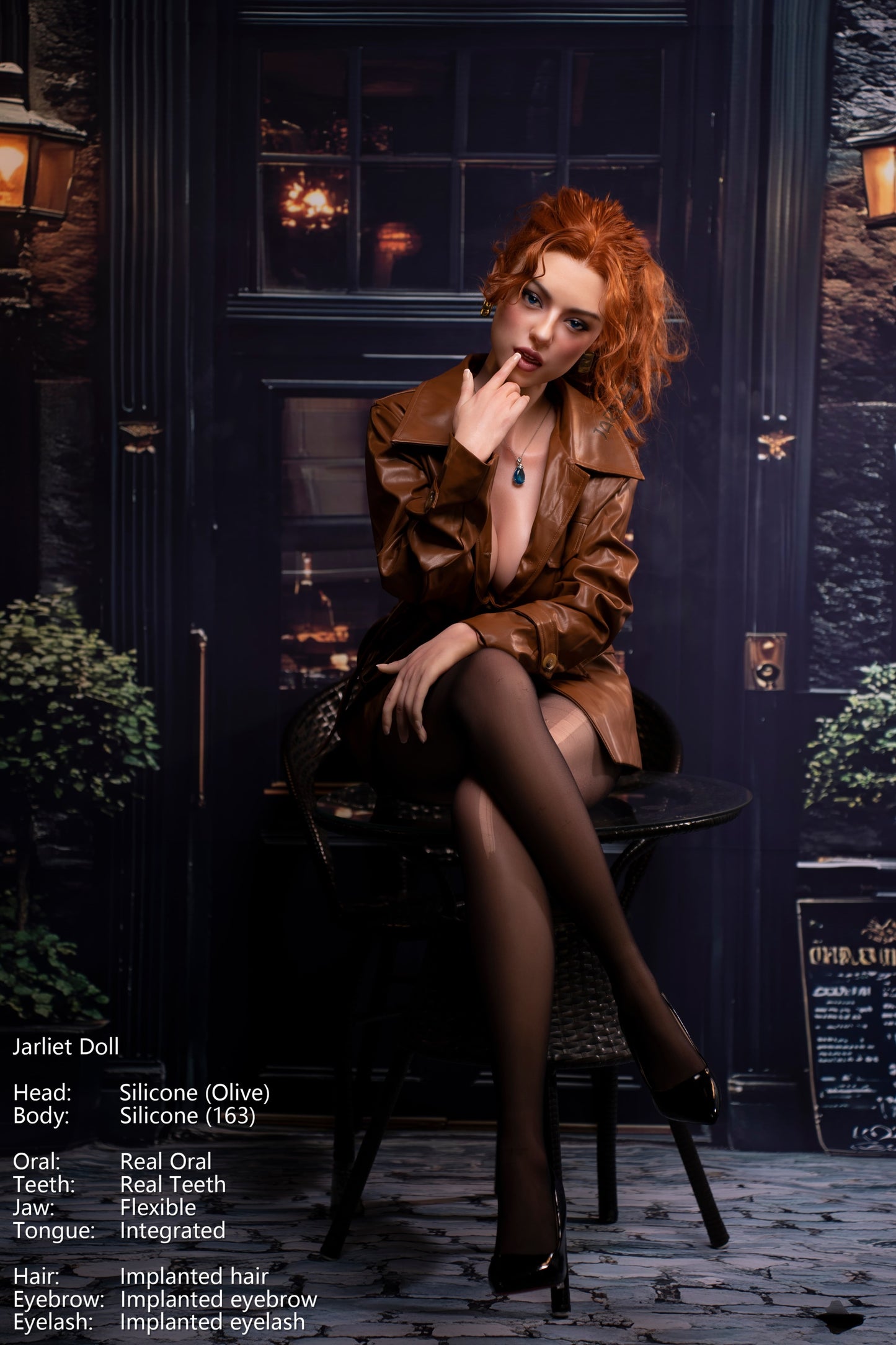 Jarliet Doll | 5ft5in American Blonde Hair Mature Woman Silicone Adult Love Doll with Real Oral Silicone Head - Olive