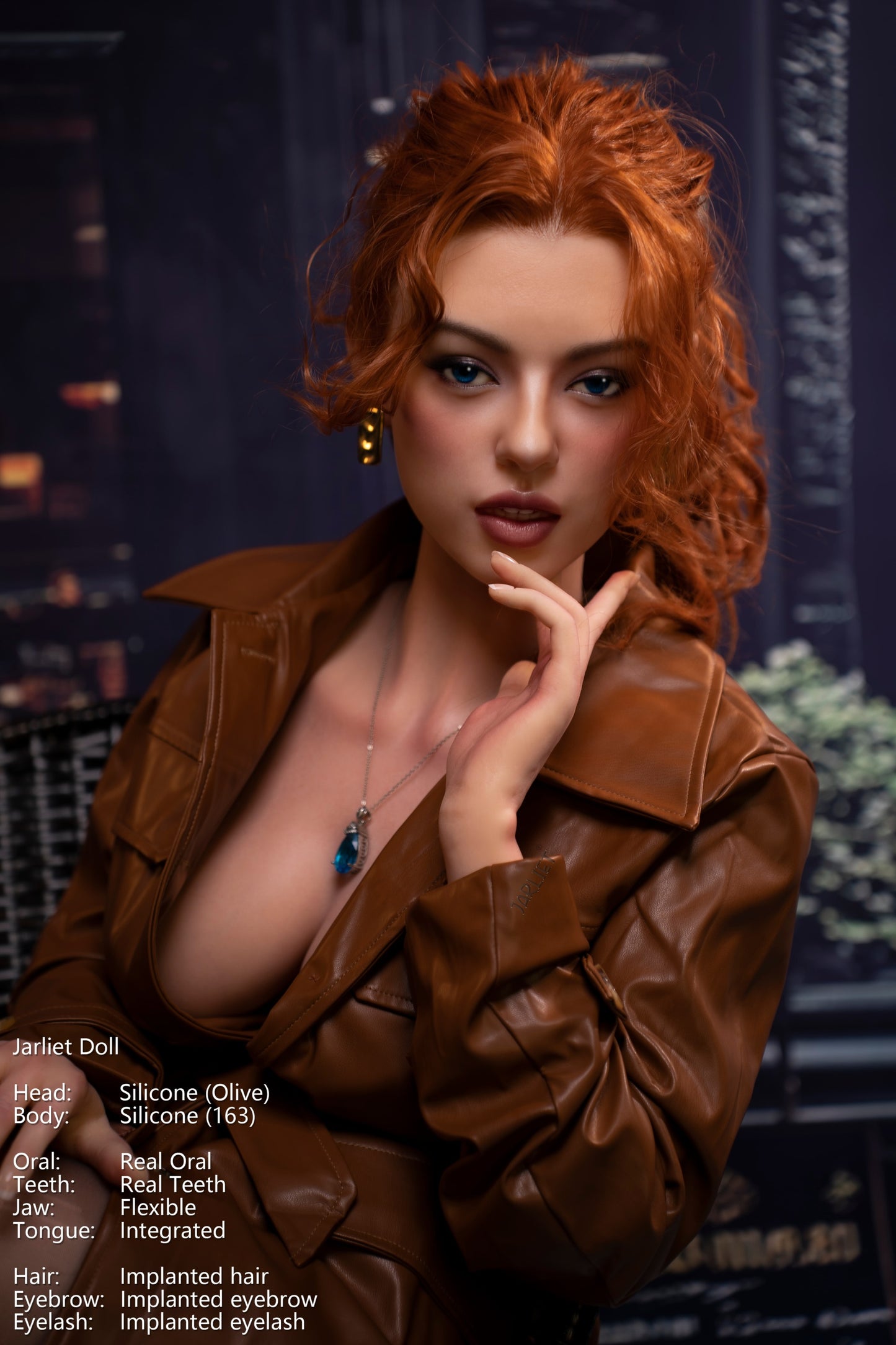 Jarliet Doll | 5ft5in American Blonde Hair Mature Woman Silicone Adult Love Doll with Real Oral Silicone Head - Olive