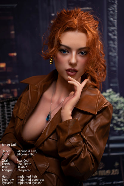 Jarliet Doll | 5ft5in American Blonde Hair Mature Woman Silicone Adult Love Doll with Real Oral Silicone Head - Olive