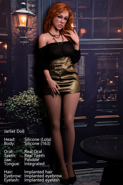 Jarliet Doll | 5ft4in Blonde Curly Hair Mature Woman Silicone Adult Love Doll with Real Oral Silicone Head - Lola