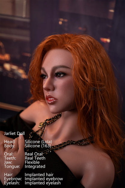 Jarliet Doll | 5ft4in Blonde Curly Hair Mature Woman Silicone Adult Love Doll with Real Oral Silicone Head - Lola