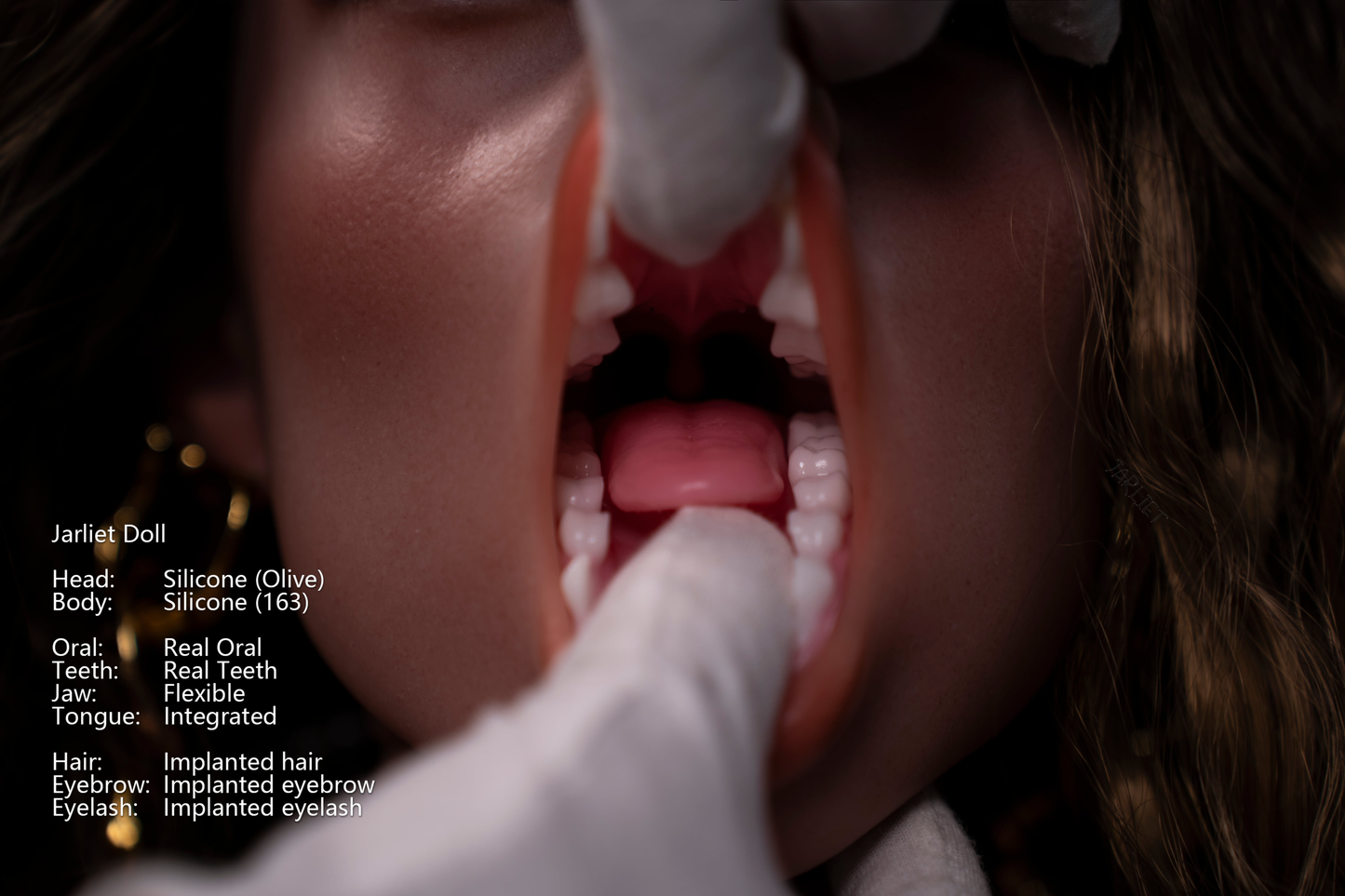 Jarliet Doll | 5ft4in Realistic Silicone Body Small Breast Adult Love Doll with Real Oral Silicone Head for Blowjob - Olive