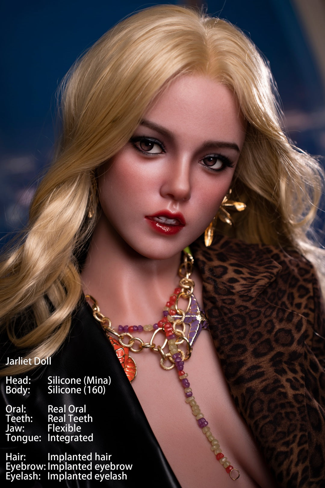 Jarliet Doll | 5ft3in Blonde Golden Hair Sexy Woman Full Size Adult Full Silicone Doll with ROS Silicone Head - Mina