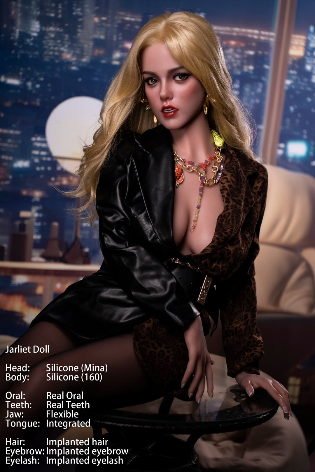 Jarliet Doll | 5ft3in Blonde Golden Hair Sexy Woman Full Size Adult Full Silicone Doll with ROS Silicone Head - Mina