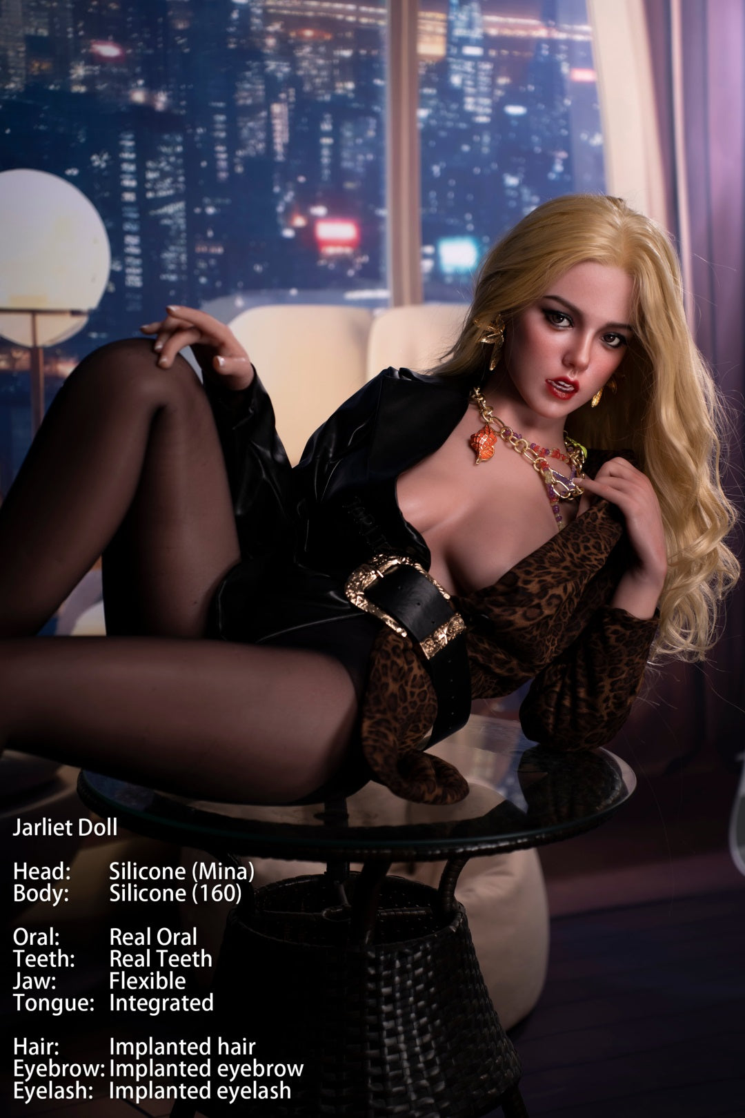 Jarliet Doll | 5ft3in Blonde Golden Hair Sexy Woman Full Size Adult Full Silicone Doll with ROS Silicone Head - Mina
