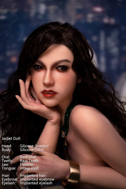 Jarliet Doll | 5ft4in Black Curly Hair Mature Woman Silicone Adult Love Doll with Real Oral Silicone Head - Ivanka