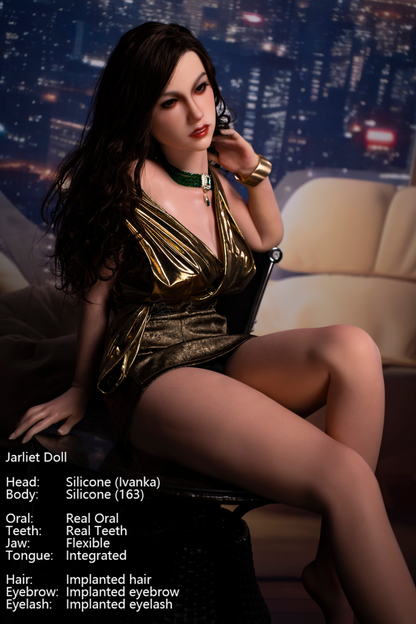 Jarliet Doll | 5ft4in Black Curly Hair Mature Woman Silicone Adult Love Doll with Real Oral Silicone Head - Ivanka
