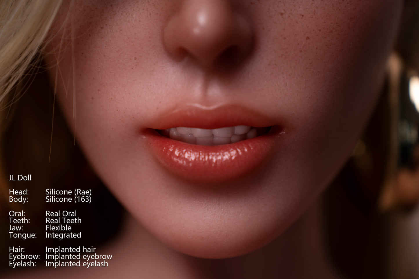 Jarliet Doll | 5ft4in Gold Hair American Woman Silicone Adult Love Doll & Real Oral Silicone Head - Rae