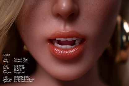 Jarliet Doll | 5ft4in Gold Hair American Woman Silicone Adult Love Doll & Real Oral Silicone Head - Rae