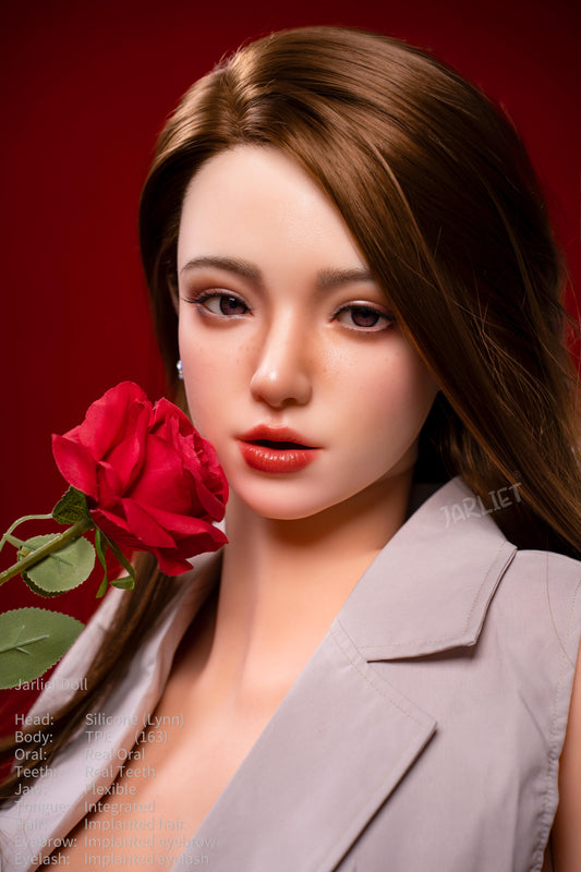 Jarliet Doll | 163cm 5ft4.2in Full Size Real Skinny Adult TPE Love Doll with ROS Silicone Head - Lynn