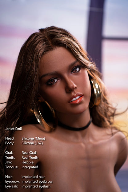 Jarliet Doll | 5ft6in Dark-Skin Latin American Silicone Adult Doll with Realistic Oral Real Teeth – Mina