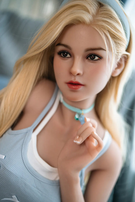 US Stock SY Doll | 150cm 4ft11in Blonde Hair Small Breast Lifelike Asian Hybrid Adult Doll with Soft Real Oral Silicone Head - Jia