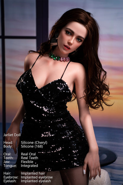 Jarliet Doll | 5ft6in Black Hair Asian Woman Silicone Adult Love Doll & Real Oral Silicone Head - Cheryl